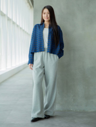 Фланелевая рубашка Uniqlo в клетку 1159854263 (Синий S)