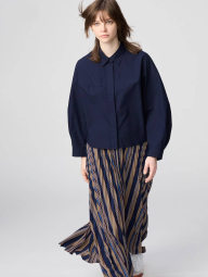 Хлопковая рубашка UNIQLO 1159854266 (Синий XXL)