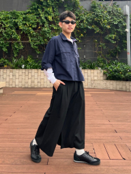 Хлопковая рубашка UNIQLO 1159854266 (Синий XXL)