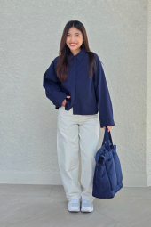 Хлопковая рубашка UNIQLO 1159854266 (Синий XXL)