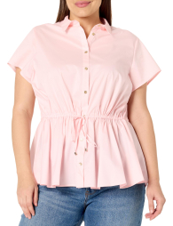 Женская рубашка Tommy Hilfiger с завязкой 1159854383 (Розовый 2X)