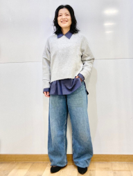 Рубашка UNIQLO в полоску 1159854439 (Синий M)