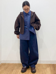 Рубашка UNIQLO в полоску 1159854439 (Синий M)