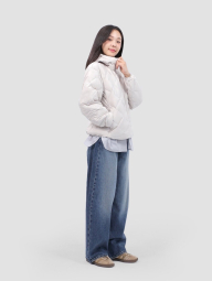 Рубашка UNIQLO в полоску 1159854450 (Серый S)