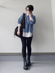 Рубашка UNIQLO в полоску 1159854450 (Серый S)