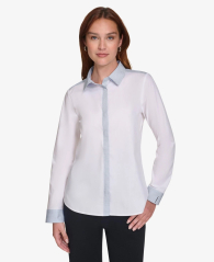 Жіноча бавовняна сорочка Calvin Klein на гудзиках 1159854573 (Білий XL)