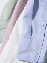 Рубашка Uniqlo в полоску 1159854874 (Голубой M)