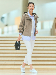 Рубашка Uniqlo в полоску 1159854874 (Голубой M)