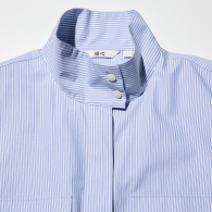 Рубашка Uniqlo в полоску 1159857830 (Голубой XL)