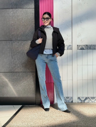 Рубашка Uniqlo в полоску 1159857830 (Голубой XL)