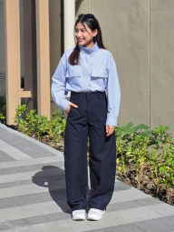 Рубашка Uniqlo в полоску 1159857830 (Голубой XL)