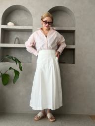 Рубашка Uniqlo в полоску 1159855146 (Розовый M)