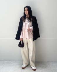 Рубашка Uniqlo в полоску 1159855146 (Розовый M)