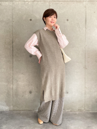 Рубашка Uniqlo в полоску 1159855146 (Розовый M)