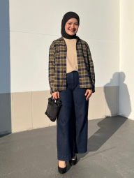 Фланелевая рубашка Uniqlo в клетку 1159855192 (Разные цвета XL)