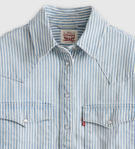 Женская джинсовая рубашка Levi's с принтом 1159857897 (Голубой XS)