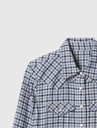 Жіноча сорочка GAP в клітинку 1159858842 (Блакитний M)