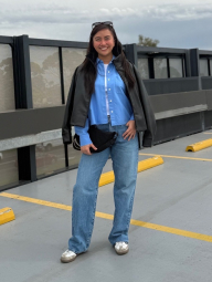 Укороченная рубашка UNIQLO 1159859678 (Синий XL)