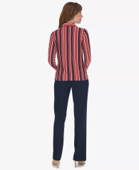 Женская эластичная рубашка Tommy Hilfiger в полоску 1159860622 (Красный XS)