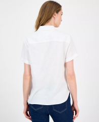 Женская легкая рубашка с коротким рукавом Tommy Hilfiger 1159862234 (Белый XL)