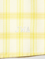 Укороченная рубашка свободного кроя JW ANDERSON UNIQLO в клетку 1159862429 (Желтый S)