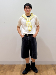Укороченная рубашка свободного кроя JW ANDERSON UNIQLO в клетку 1159862429 (Желтый S)