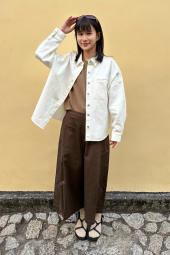 Джинсовая рубашка UNIQLO свободного кроя 1159862567 (Белый XXL)