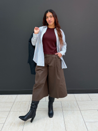 Рубашка оверсайз Uniqlo в полоску 1159862962 (Синий XS)