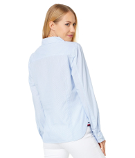 Женская рубашка Tommy Hilfiger в полоску 1159863966 (Белый/Голубой XS)