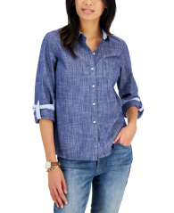 Женская рубашка Tommy Hilfiger 1159864182 (Синий XS)
