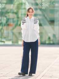 Рубашка оверсайз Uniqlo 1159864379 (Белый M)