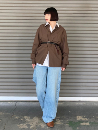 Рубашка оверсайз Uniqlo 1159864379 (Белый M)