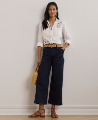 Льняная рубашка Lauren Ralph Lauren 1159865063 (Белый M)