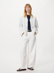 Жіночий піджак Uniqlo із суміші бавовни та льону 1159961986 (Білий S)
