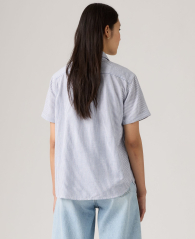 Женская рубашка Levi's с коротким рукавом 1160025631 (Белый/Голубой L)
