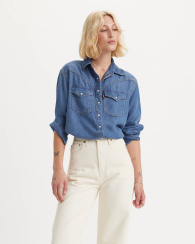Женская джинсовая рубашка Levi's 1161033230 (Синий XL)