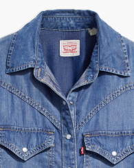 Жіноча джинсова сорочка Levi's 1161033230 (Синій XL)