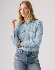 Жіноча джинсова сорочка Levi's 1161332936 (Блакитний M)