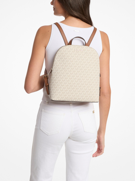 Стильний жіночий рюкзак Michael Kors з логотипом 1159814176 (Молочний, One size) 1159814176 (Молочний, One size)