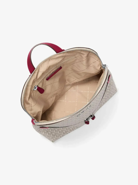 Стильний жіночий рюкзак Michael Kors з логотипом 1159840555 (Молочний/Рожевий One size)