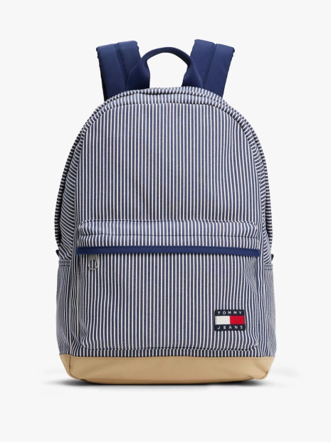 Большой тканевый рюкзак Tommy Hilfiger в полоску 1159840630 (Синий One Size)