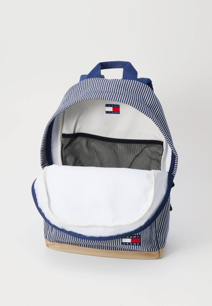 Большой тканевый рюкзак Tommy Hilfiger в полоску 1159840630 (Синий One Size)