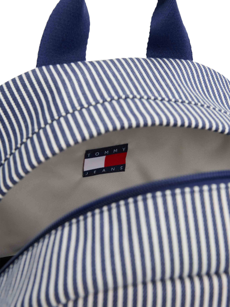 Большой тканевый рюкзак Tommy Hilfiger в полоску 1159840630 (Синий One Size)