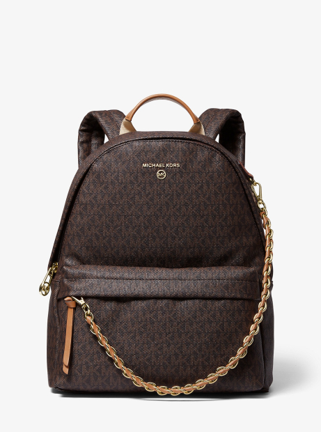 Стильний жіночий рюкзак Michael Kors з принтом 1159840839 (Коричневий One size)