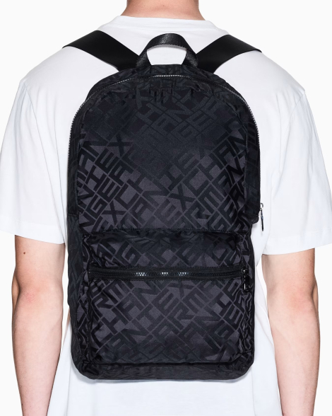Рюкзак Armani Exchange с логотипом 1159841248 (Черный One size)