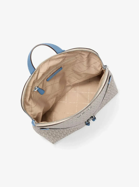 Стильний жіночий рюкзак Michael Kors з логотипом 1159844640 (Молочний/Блакитний One size)