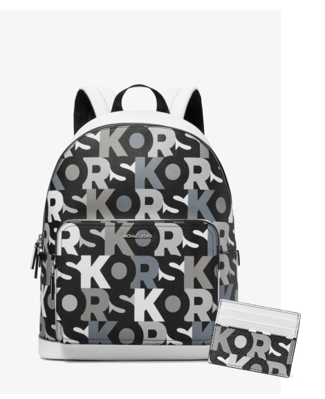 Современный набор Michael Kors рюкзак и картхолдер 1159845110 (Черный/Белый One Size)
