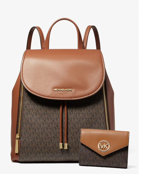 Міський жіночий набір Michael Kors рюкзак та гаманець 1159845112 (Коричневий One Size)