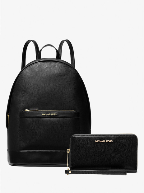 Жіночий набір Michael Kors рюкзак та шкіряний гаманець 1159845147 (Чорний One Size)