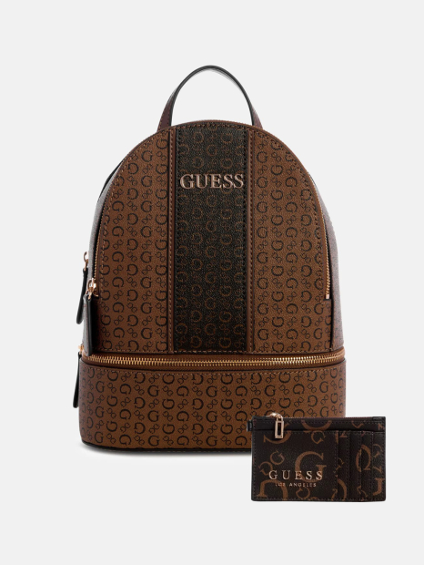Женский набор GUESS рюкзак и картхолдер 1159845970 (Коричневый One Size)